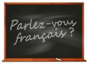 A Board with French words