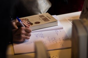 A Spanish book and a notebook