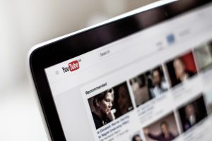 YouTube on a tablet