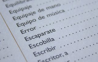 Finding Conversational Spanish Classes Houston a book with spanish words