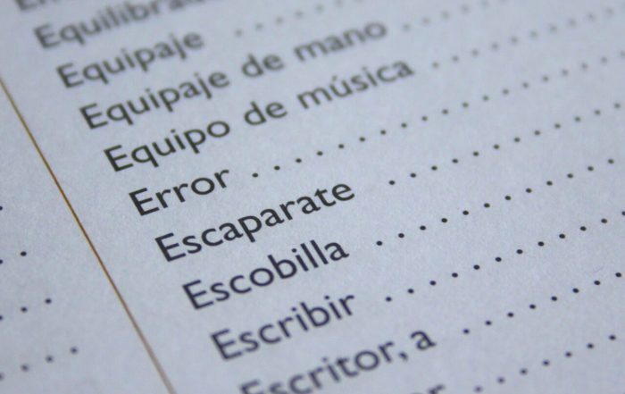 Finding Conversational Spanish Classes Houston a book with spanish words